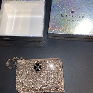 Kate spade glitter card holder wallet